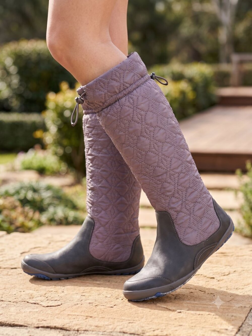 Cushe Gray ReFlex Quilted Tall Boots 7